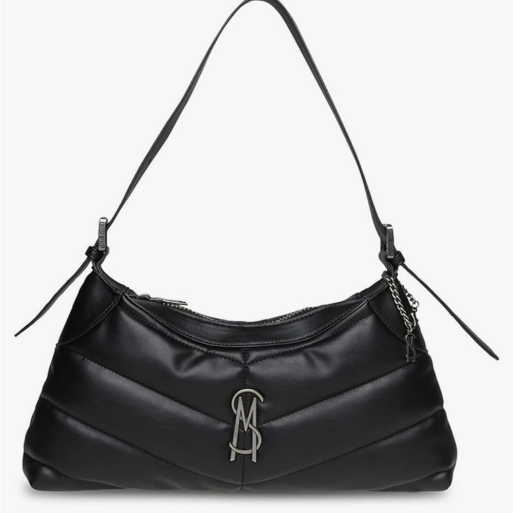 Steve Madden Bgal Shoulder Handbag Quilted BLACK